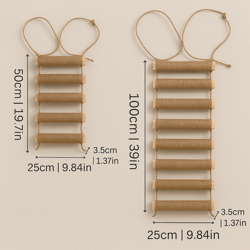 WallAdventure – Climbing Bridge & Hanging Ladder for Wall-Mounted Cat Play Areas