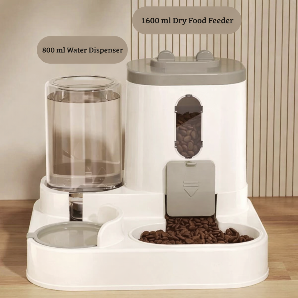 FeedFlow 2-in-1 Auto Food & Water Feeder
