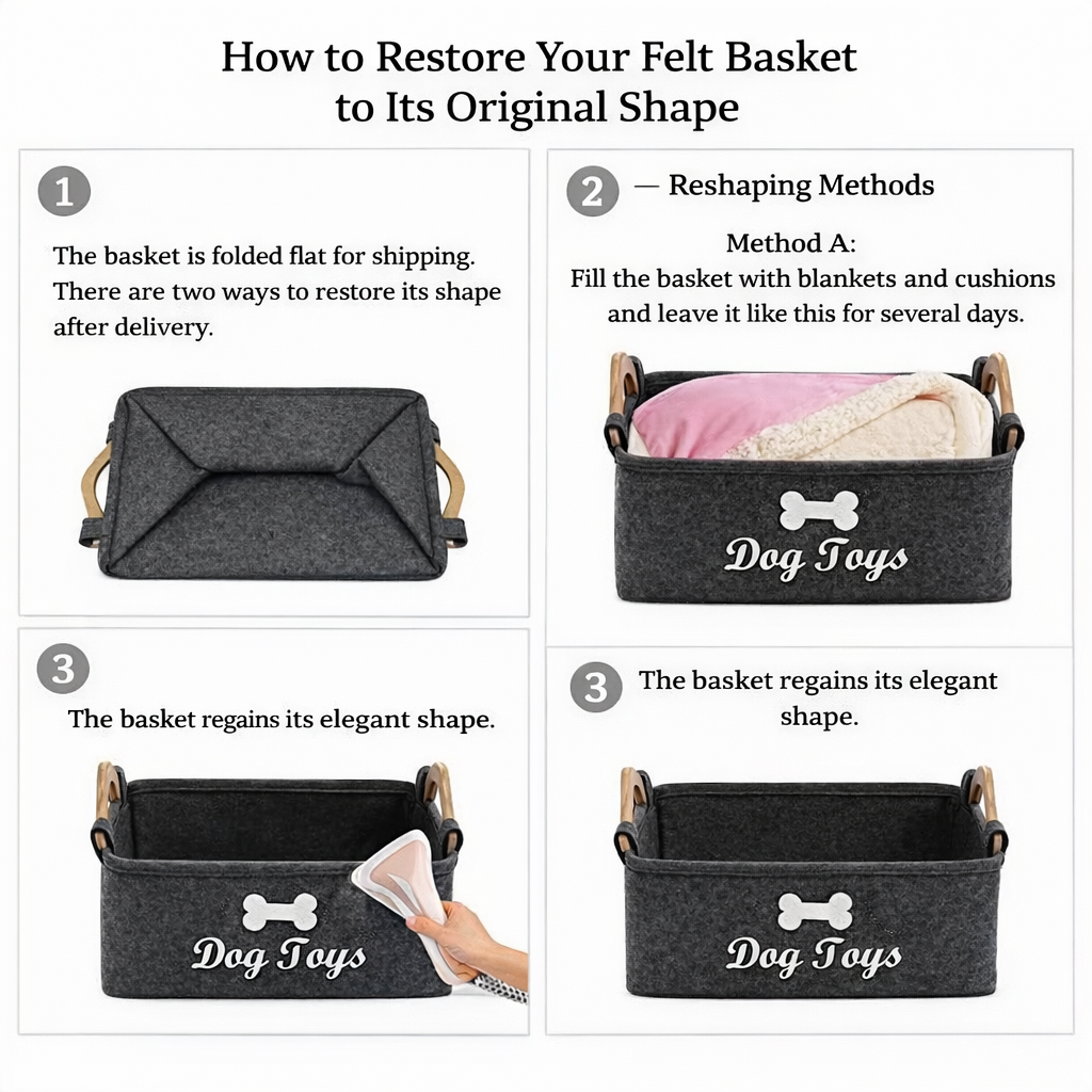 FuzzyTidy Felt Toy & Pet Storage Box