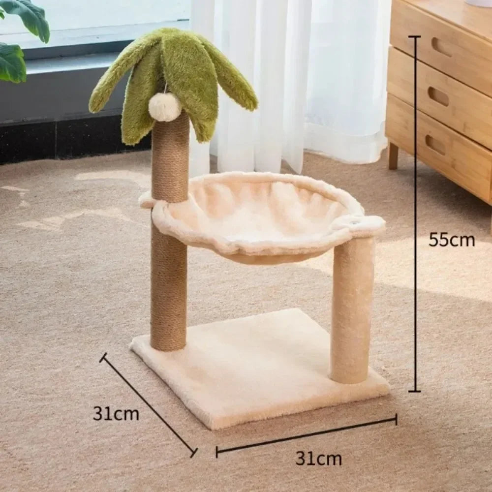 PurrPlay Double-Layer Cat Tree & Hammock Climbing Frame