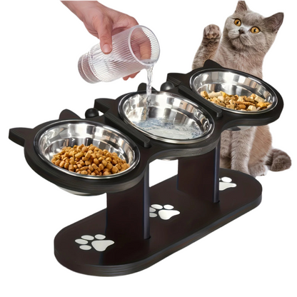 Adjustable 15° Tilted Pet Bowl