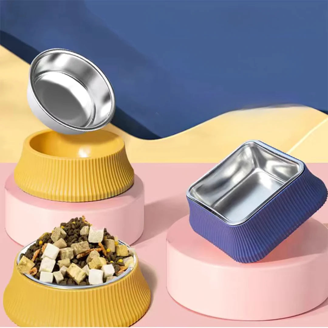 FeastBowl – Stainless Steel Bowl with Non-Slip Silicone Base