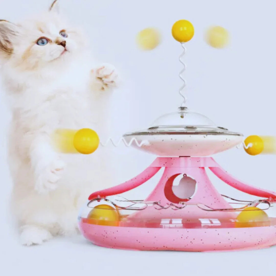 PlayUFO – Interactive Cat Toy with Feather & Ball