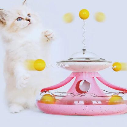 PlayUFO – Interactive Cat Toy with Feather & Ball