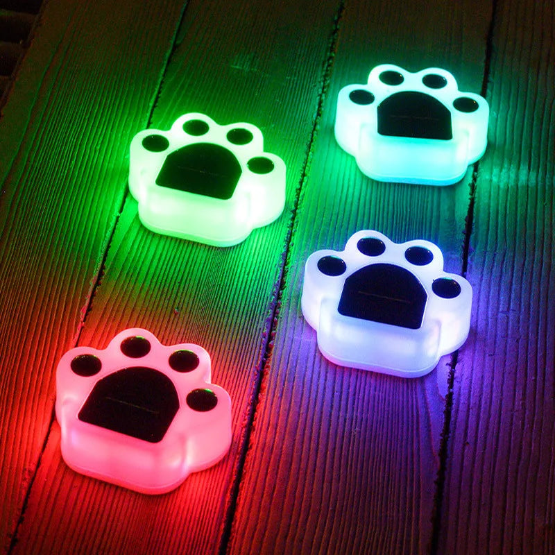PawLight Solar – Paw Print Garden Light