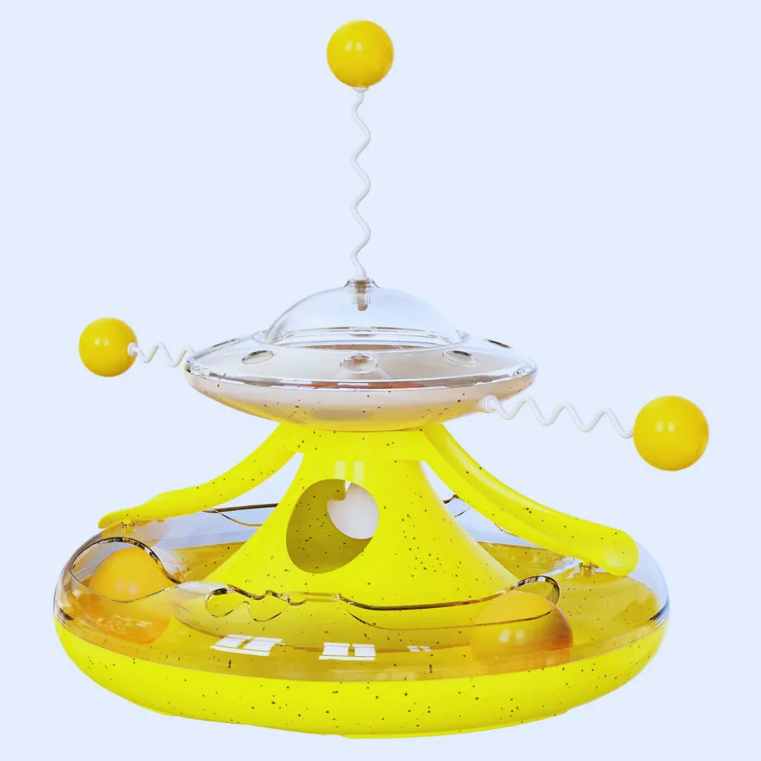 PlayUFO – Interactive Cat Toy with Feather & Ball