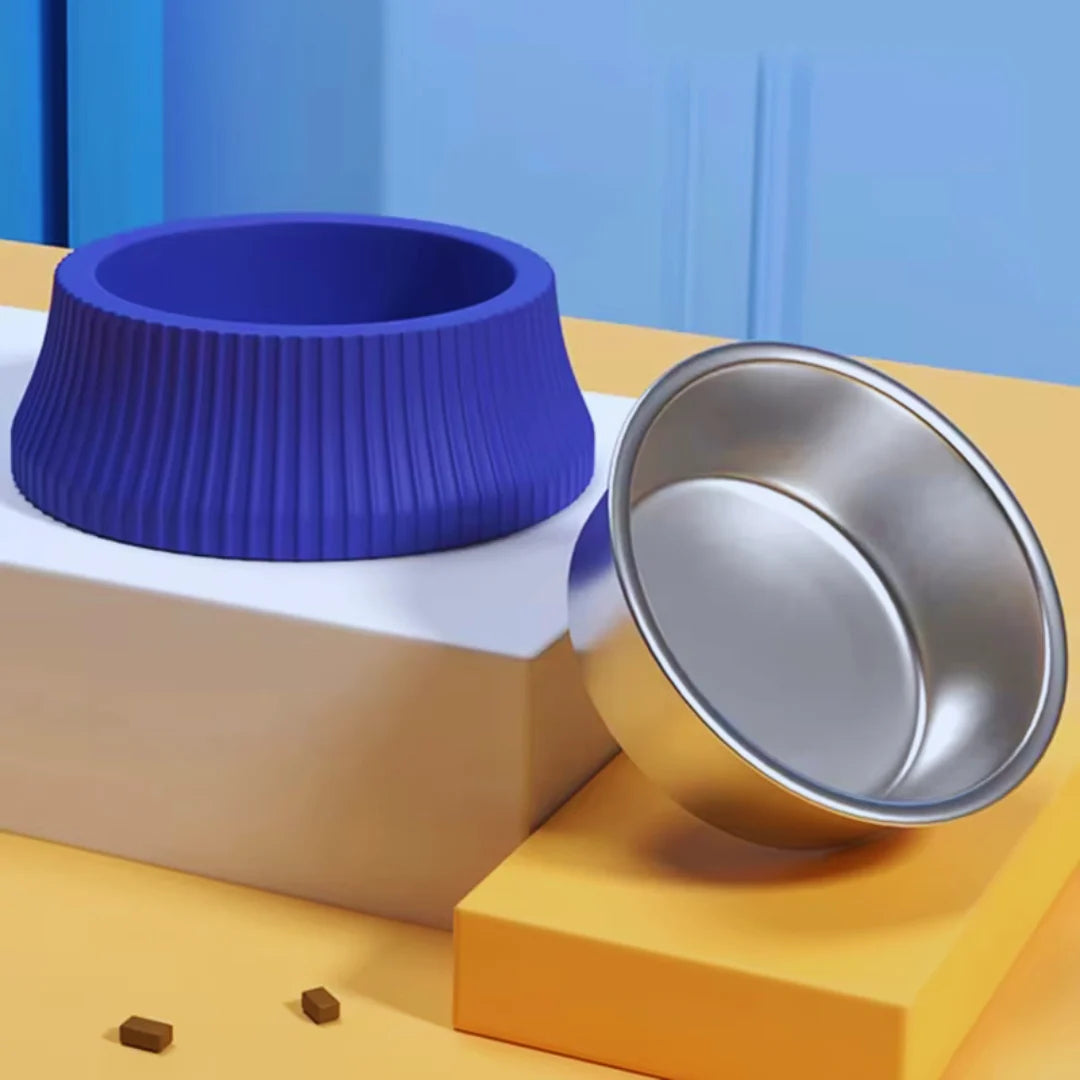 FeastBowl – Stainless Steel Bowl with Non-Slip Silicone Base