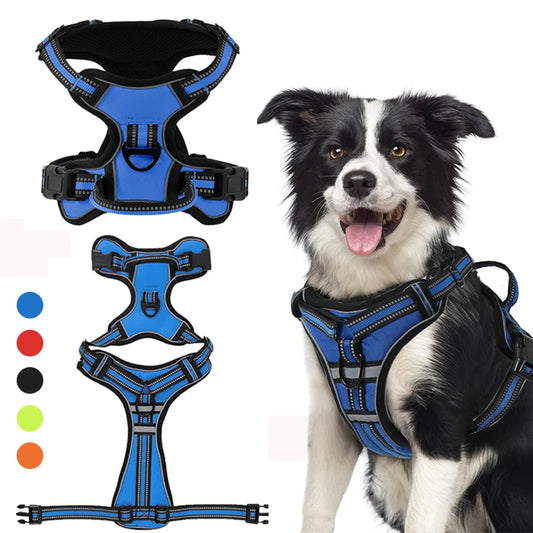 SafeStride Adjustable Reflective Dog Harness Vest