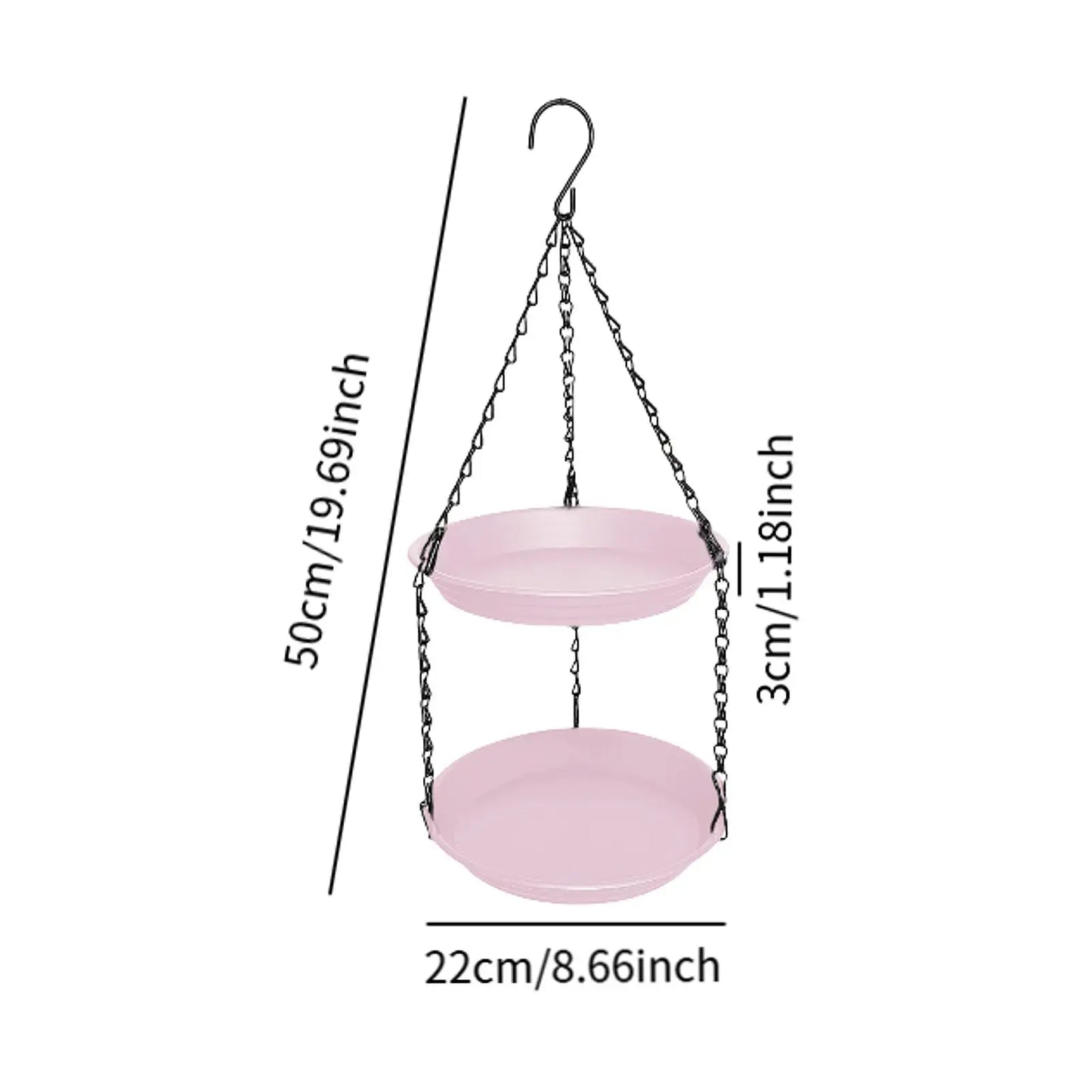 FeatherFeast Dual Bowl Hanging Bird Feeder