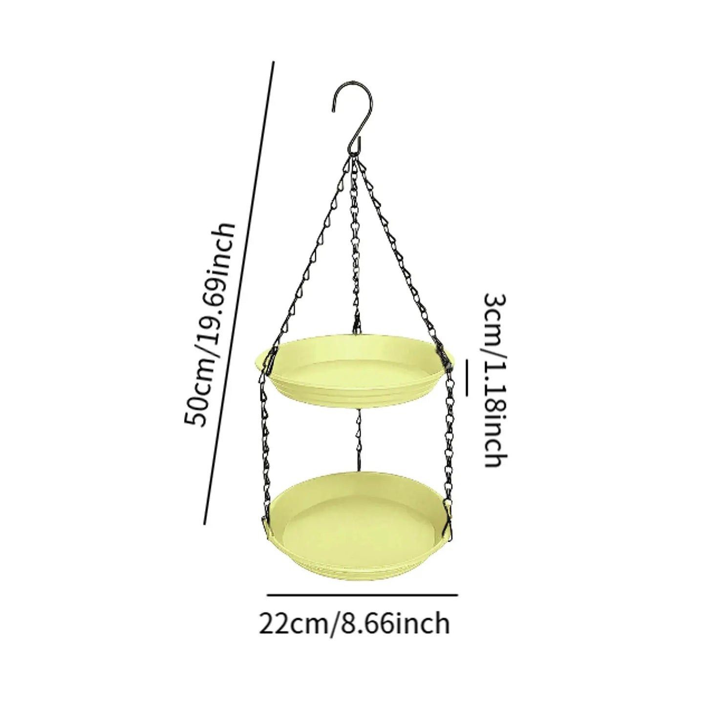 FeatherFeast Dual Bowl Hanging Bird Feeder
