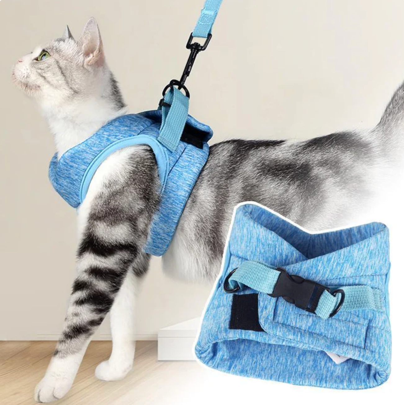 SafeStride Cat Harness & Leash Set