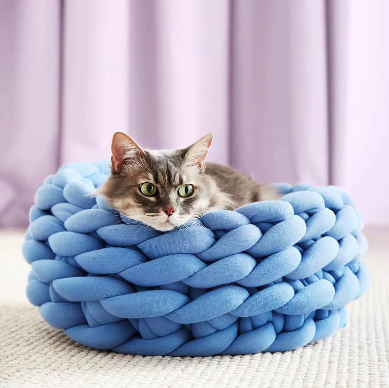 CozyWeave Hand-Woven Pet Basket