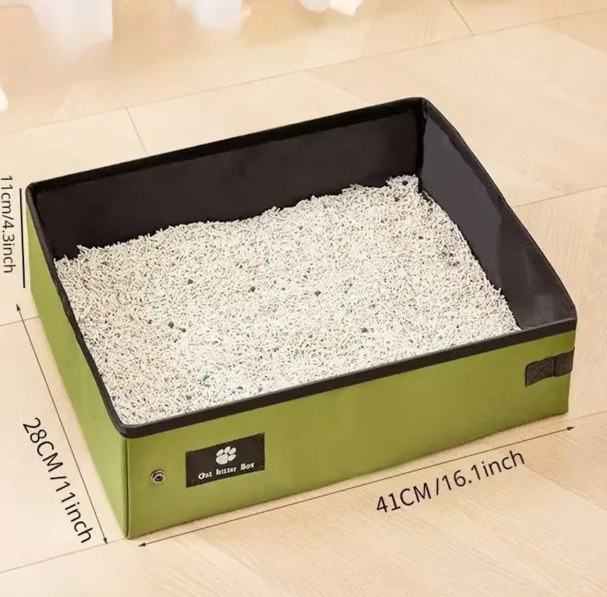 Foldable Cat Litter Tray for Travel & Home