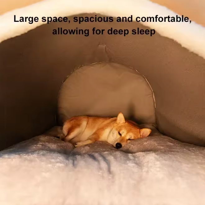 CozyCave Winter Dog Kennel & Warm Bed