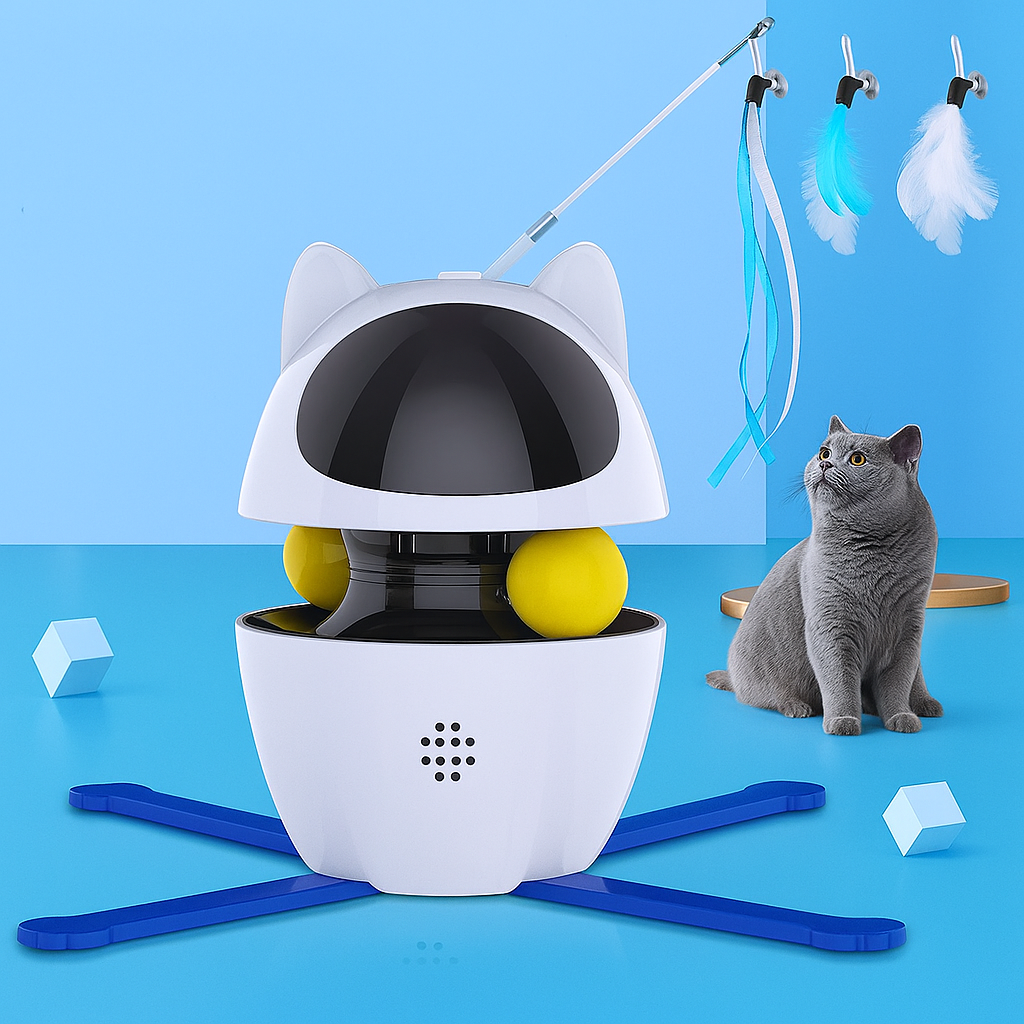 PlayInstinct – Robotic Cat Toy with Moving Feather