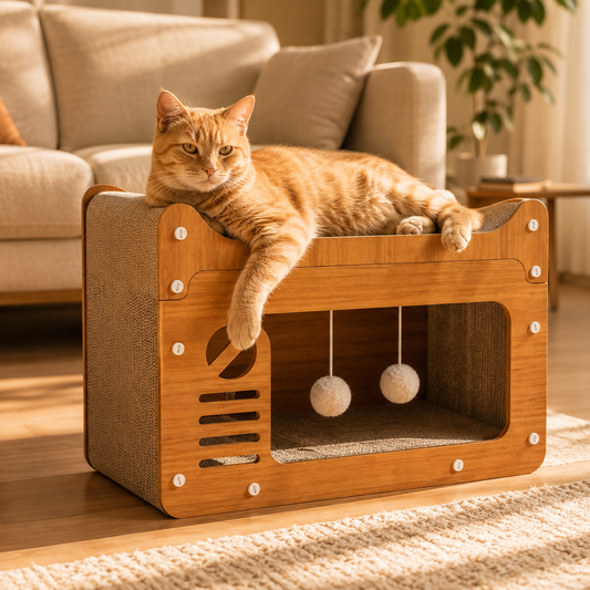 Multi-Level Cat Scratcher House