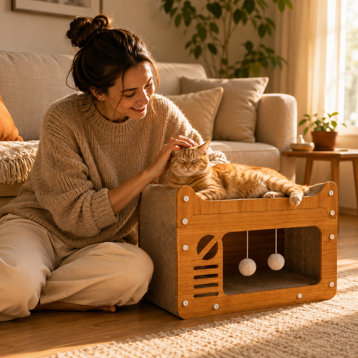 Multi-Level Cat Scratcher House