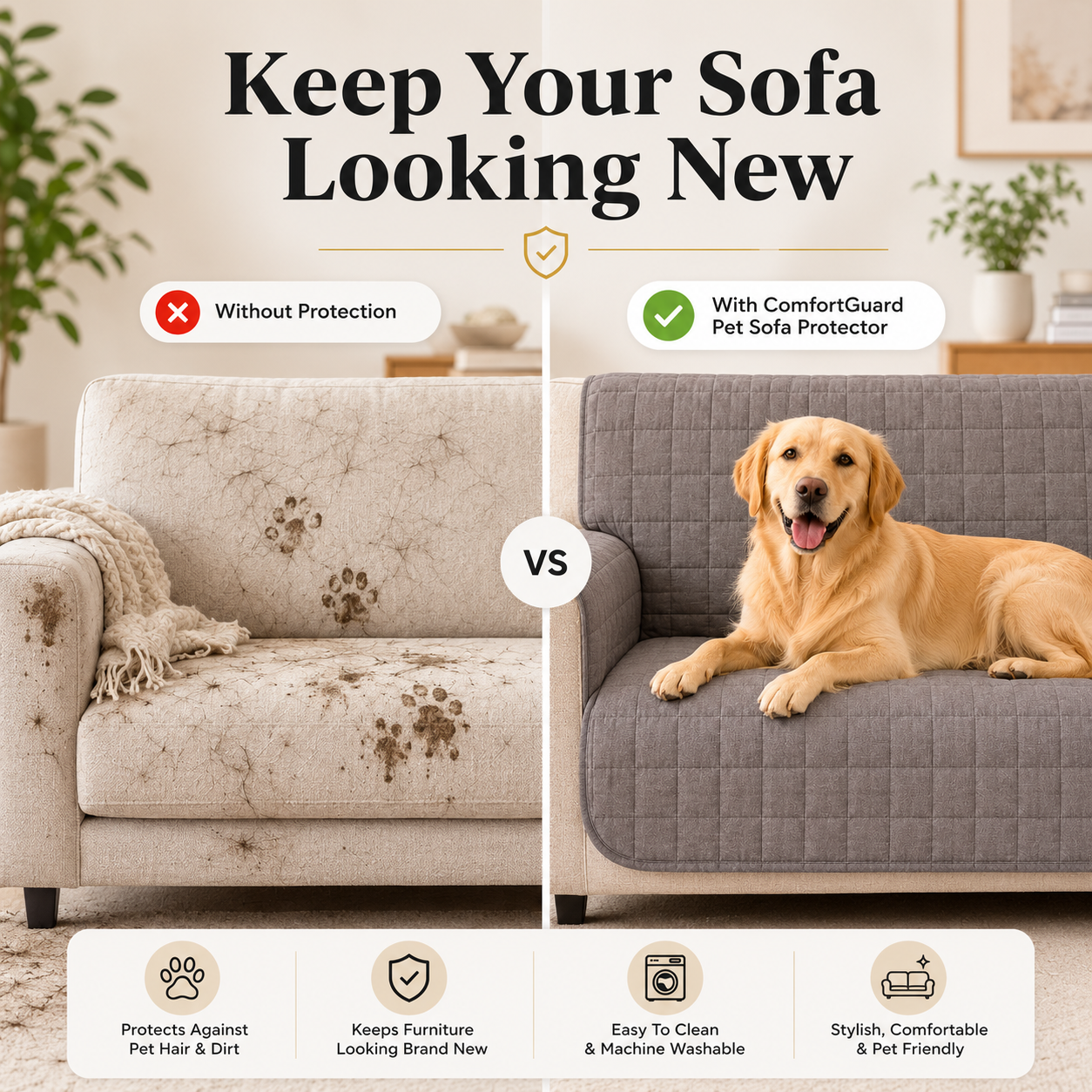 ComfortGuard Pet Sofa Protector