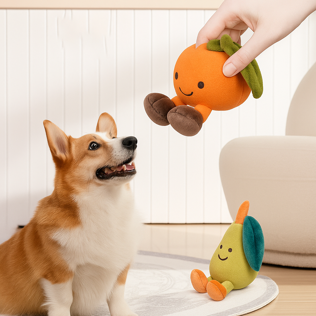 FruitFun – Squeaky Dog Toy in a Fruit Design