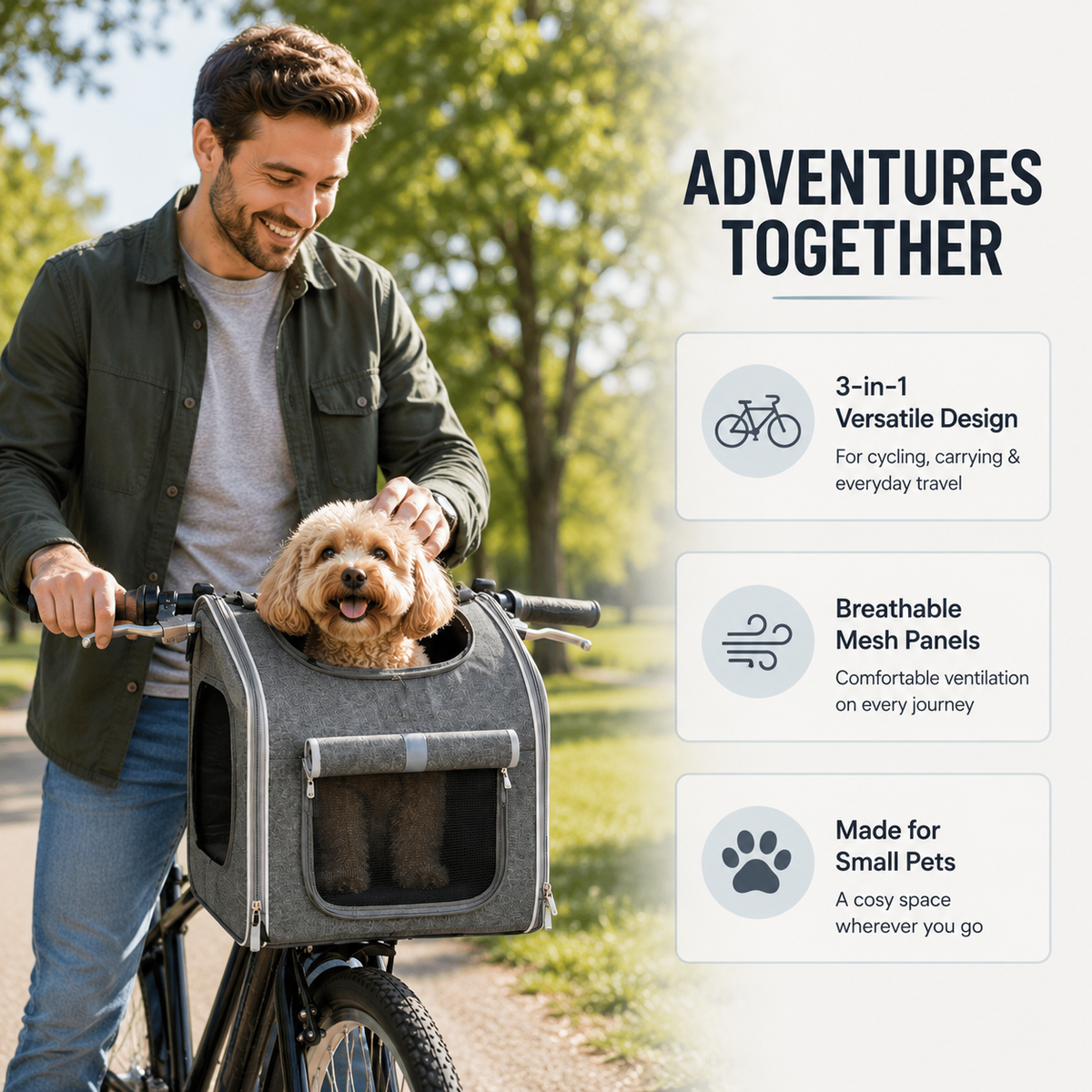 BikeBuddy 3-in-1 Pet Carrier