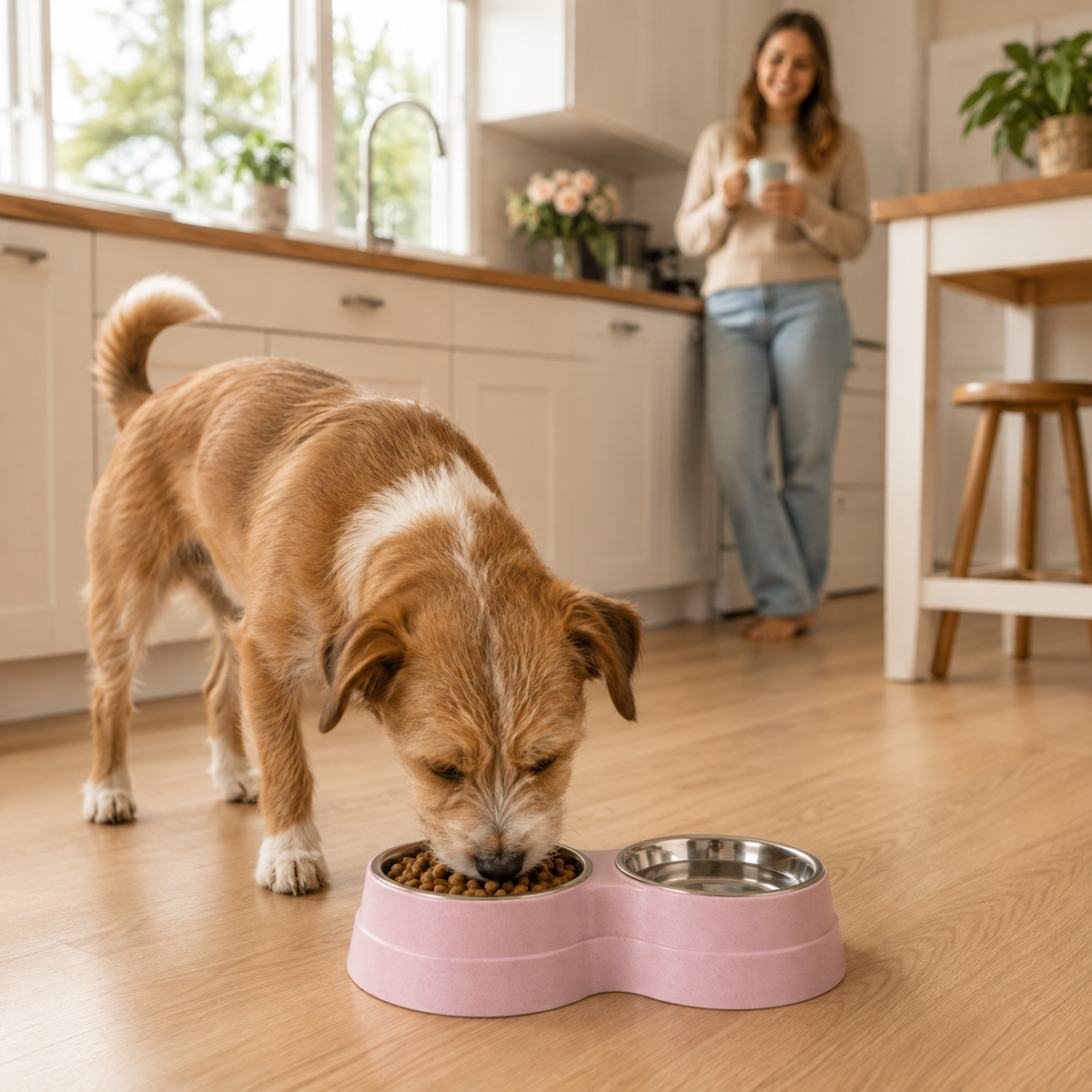 TwinFeast Stainless Steel Double Pet Bowl