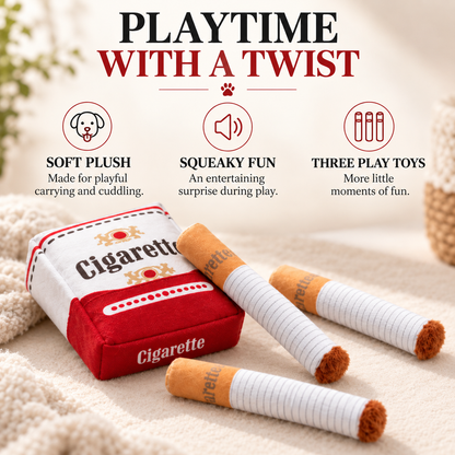 Squeaky Cigarette Dog Toy