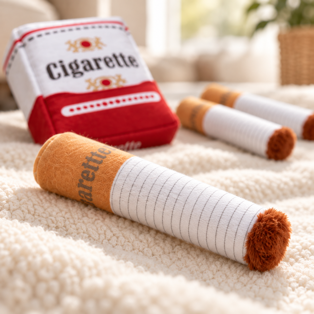 Squeaky Cigarette Dog Toy