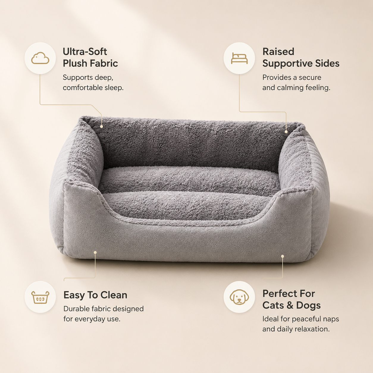 SnuggleZone Pet Bed Cushion