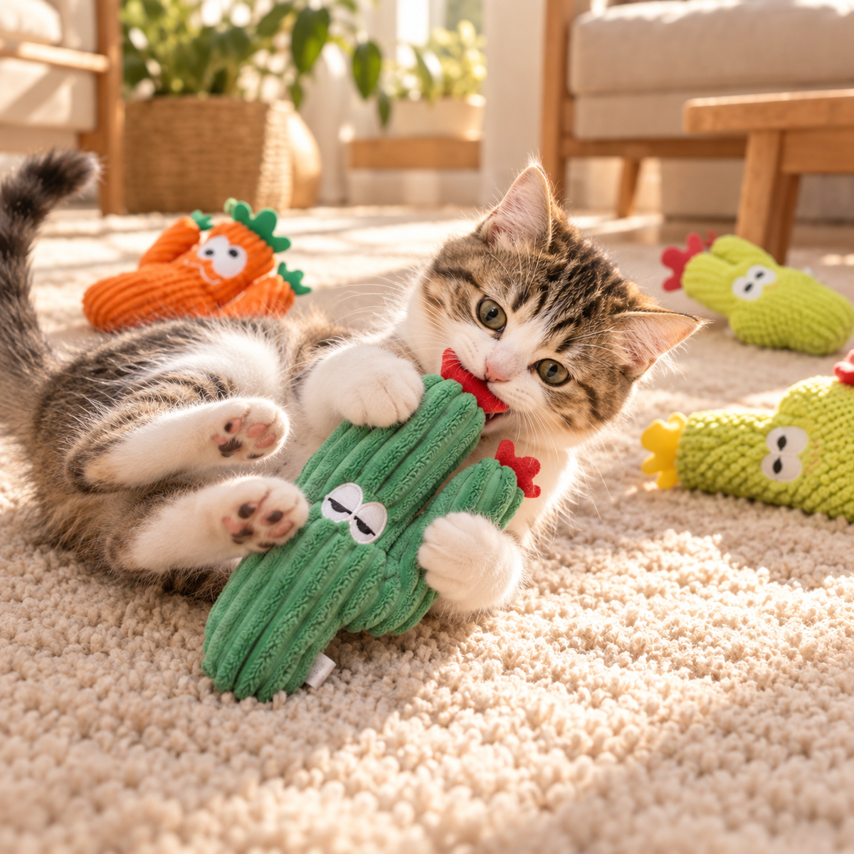 Catnip Cactus Chew Toy