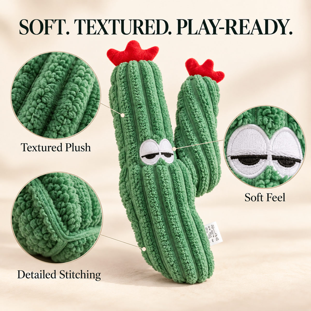 Catnip Cactus Chew Toy