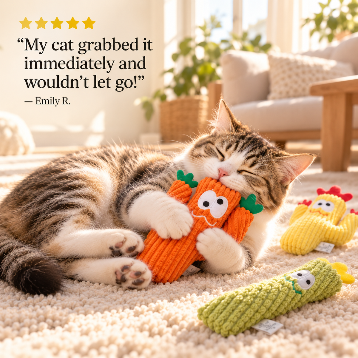 Catnip Cactus Chew Toy