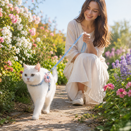 Floral Pet Harness & Lead Set