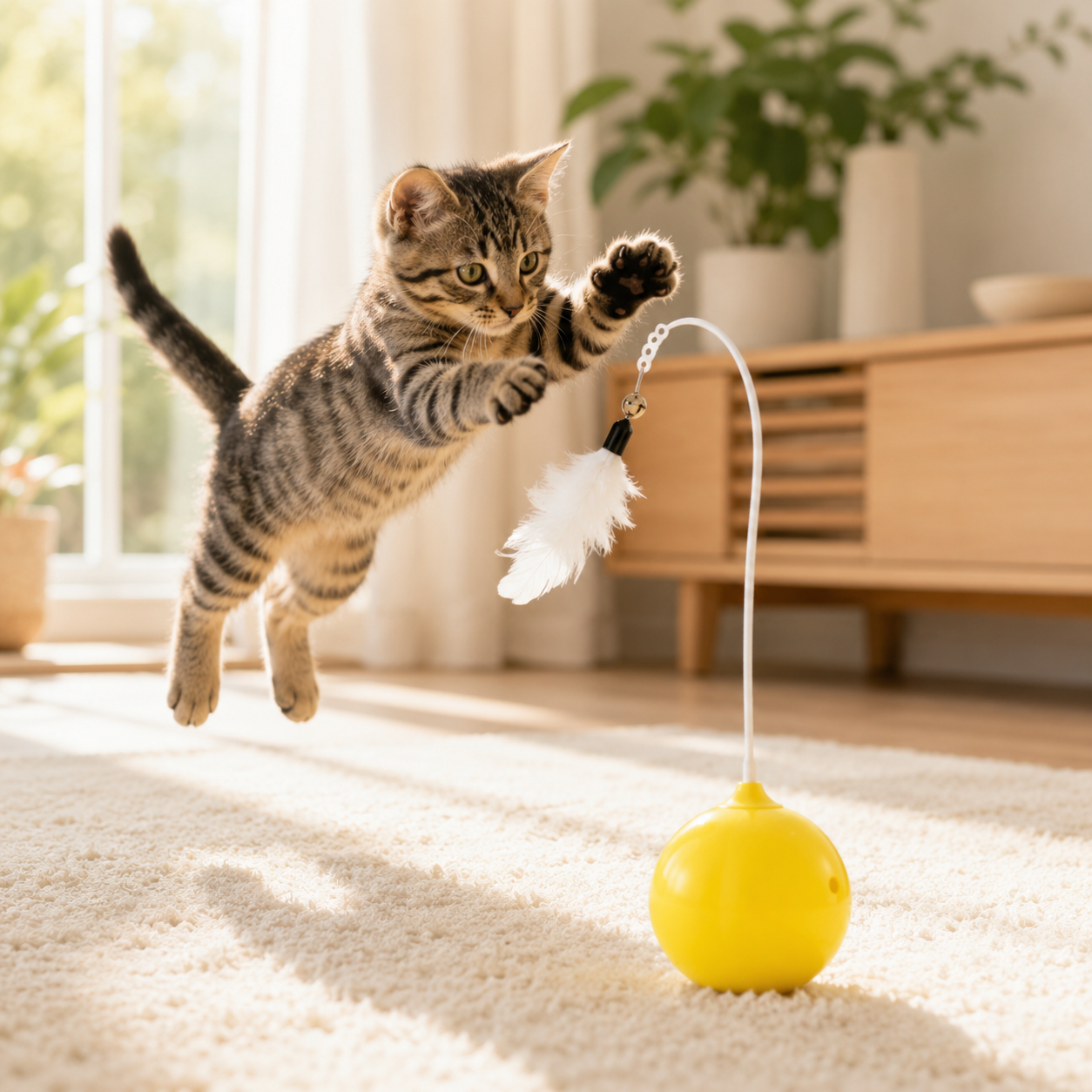 Automatic Feather Chase Ball