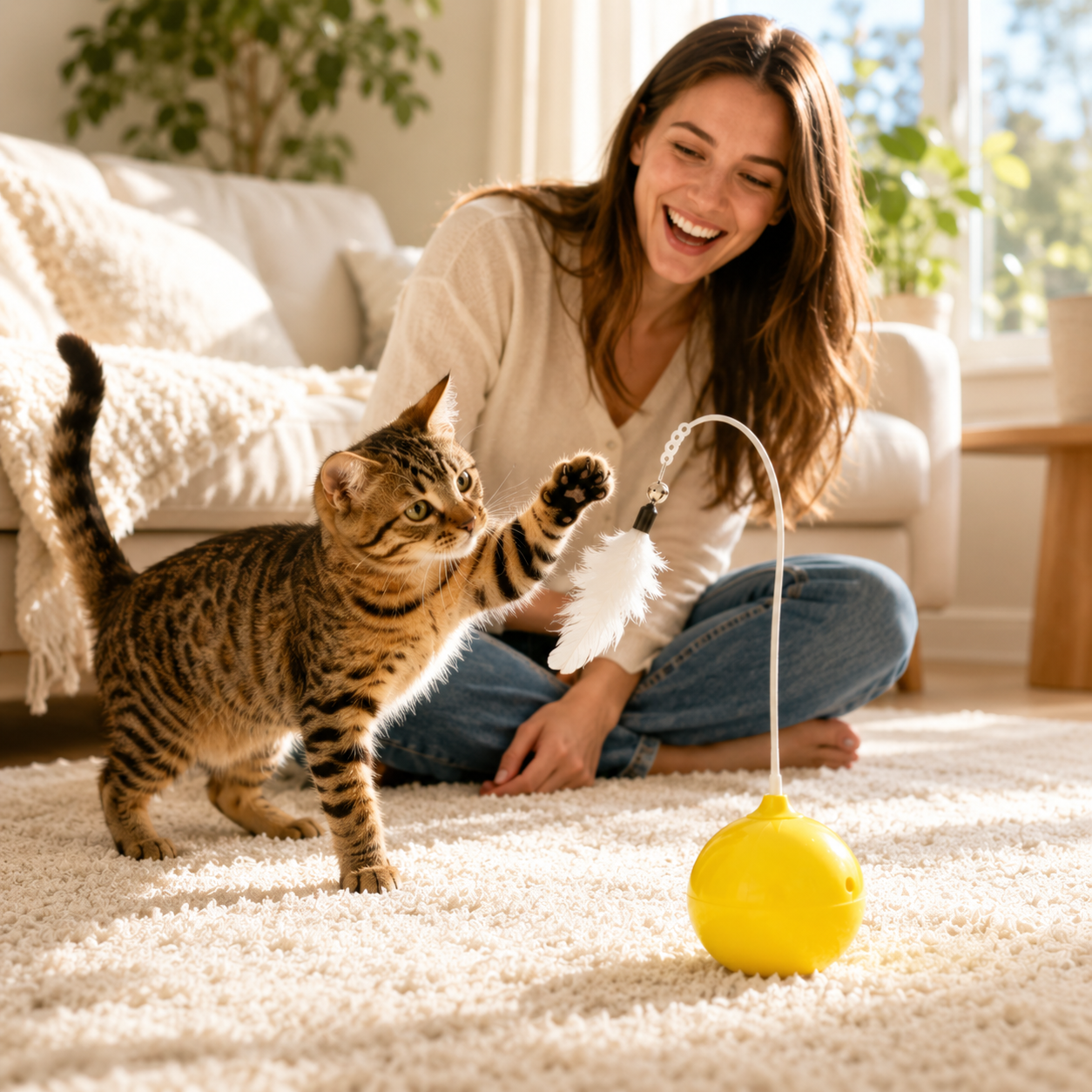 Automatic Feather Chase Ball