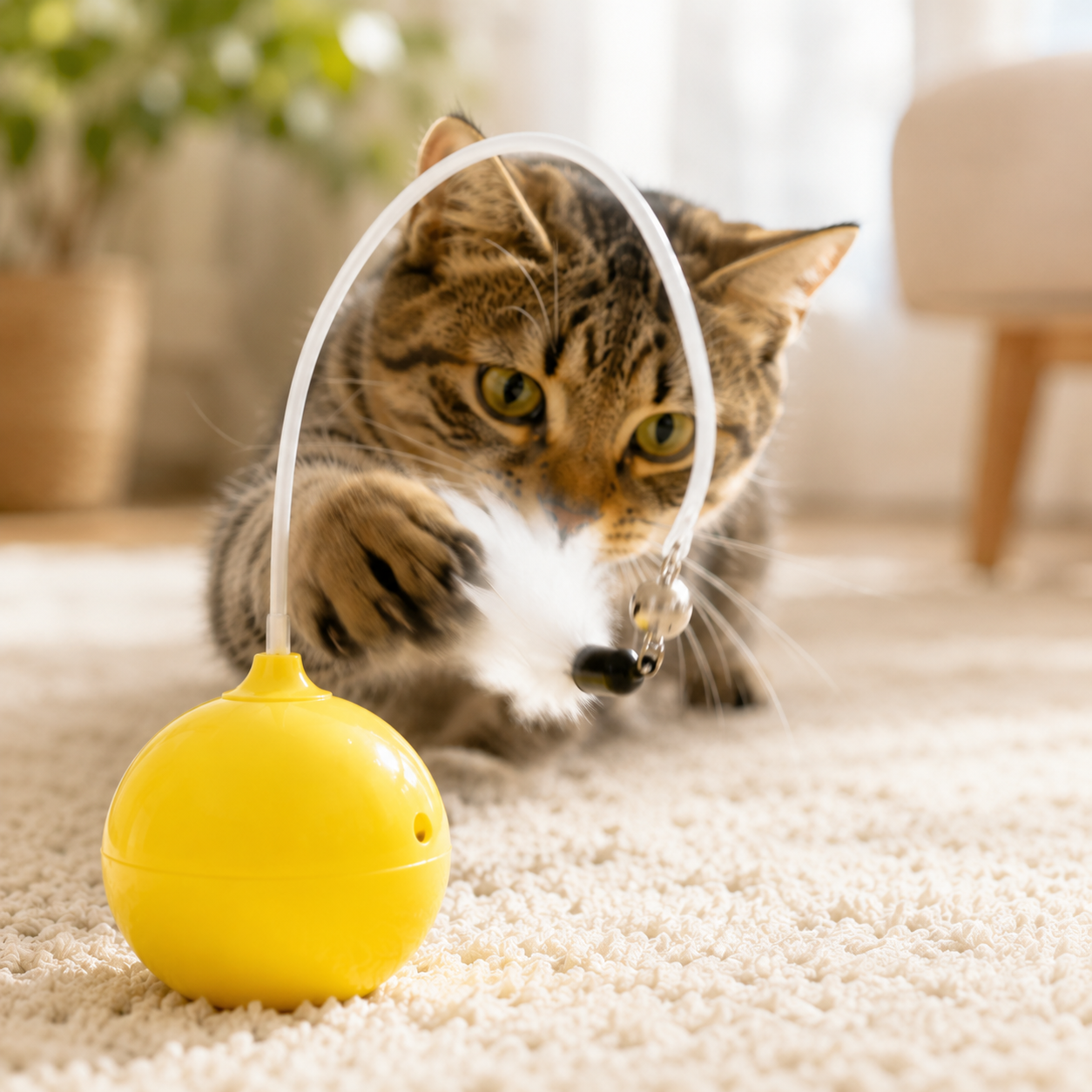 Automatic Feather Chase Ball