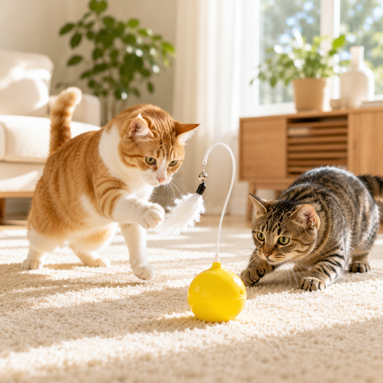 Automatic Feather Chase Ball