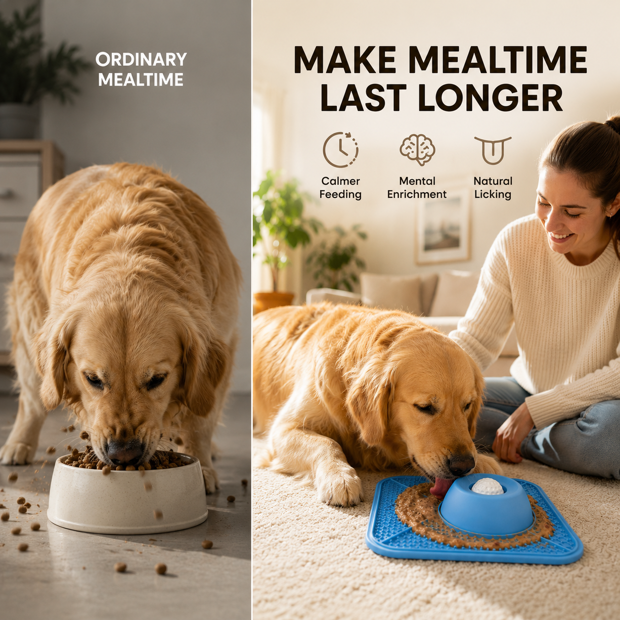 Slow Feeder & Lick Mat Bowl