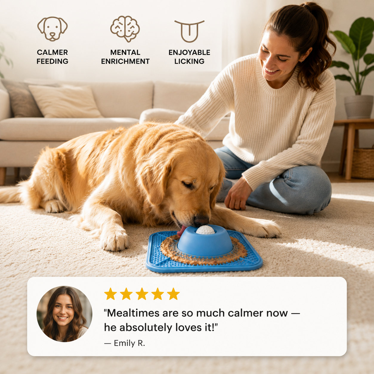 Slow Feeder & Lick Mat Bowl
