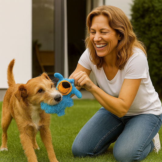 Giggling Dog Toy for Dental Care & Playtime