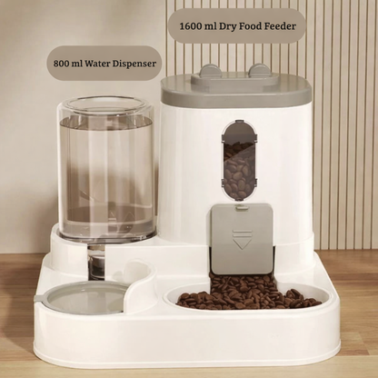 FeedFlow 2-in-1 Auto Food & Water Feeder