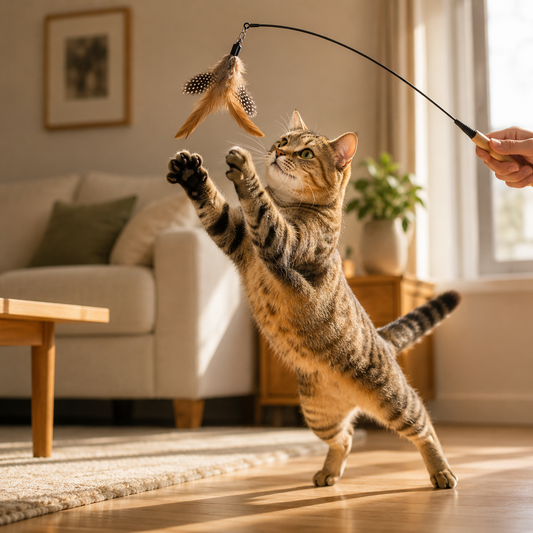 Feather Hunt Cat Wand