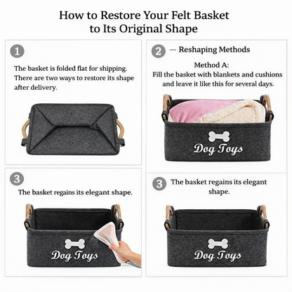 FuzzyTidy Felt Toy & Pet Storage Box