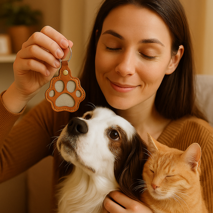 MemoryBand – Leather Keyring for Keeping Pet Hair