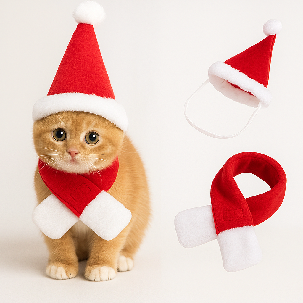 Christmas Hat with Scarf