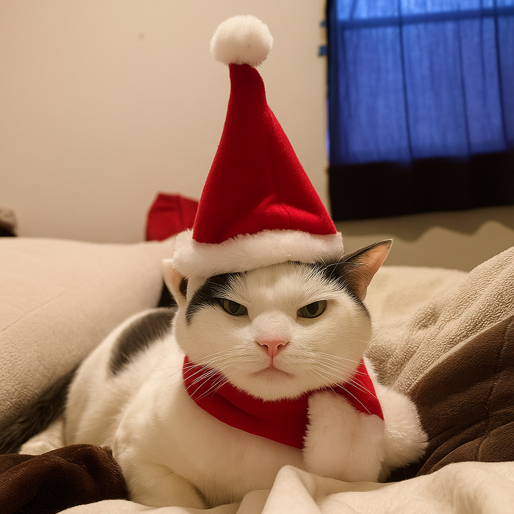 Christmas Hat with Scarf
