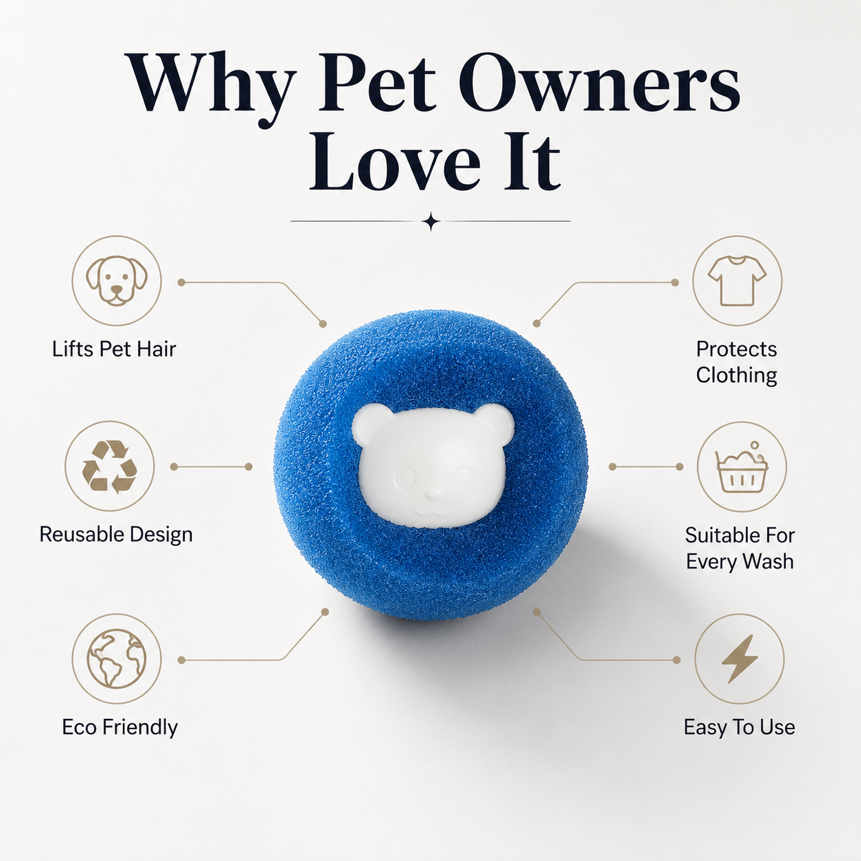 FurBlock Reusable Laundry Pet Hair Remover Balls