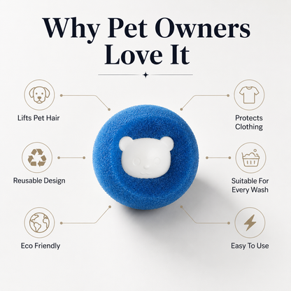 FurBlock Reusable Laundry Pet Hair Remover Balls