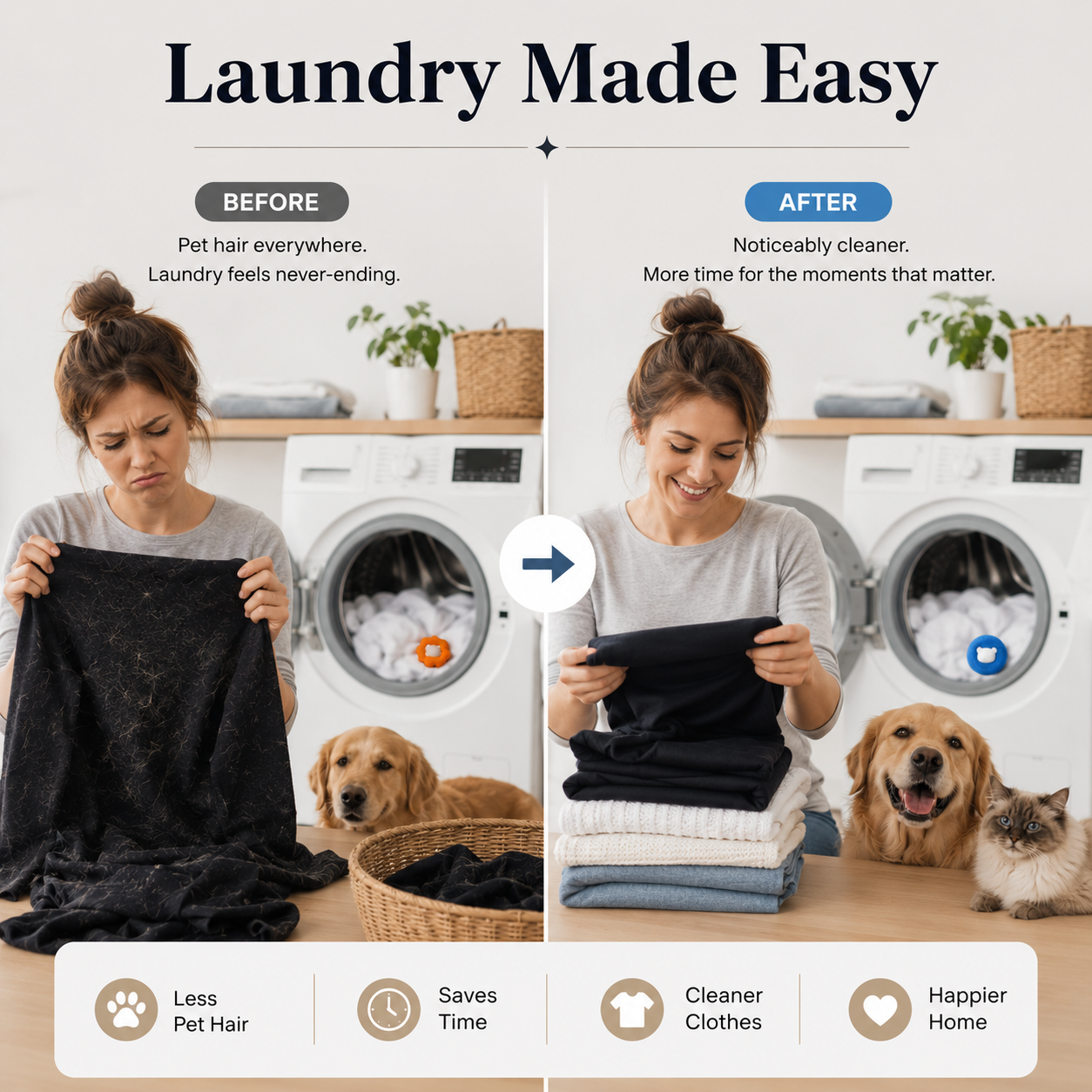 FurBlock Reusable Laundry Pet Hair Remover Balls