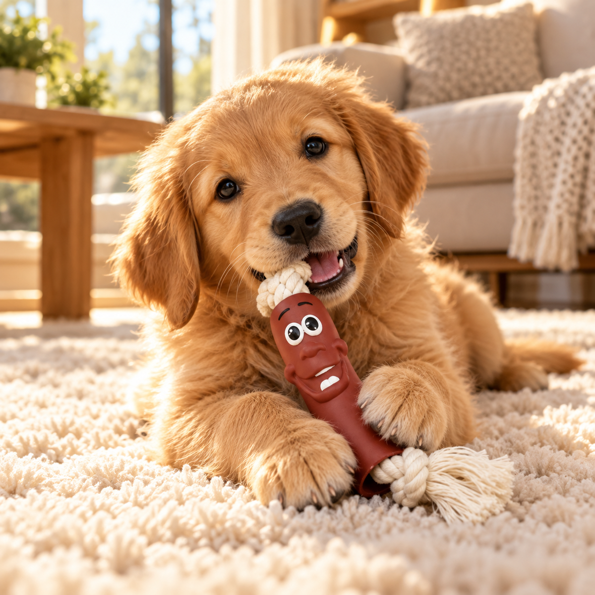 Funny Sausage Rope Dog Toy