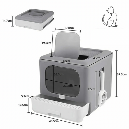 Foldable Enclosed Litter Box